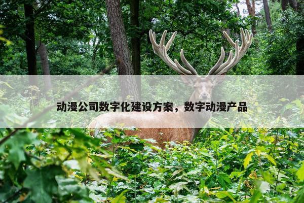 动漫公司数字化建设方案，数字动漫产品