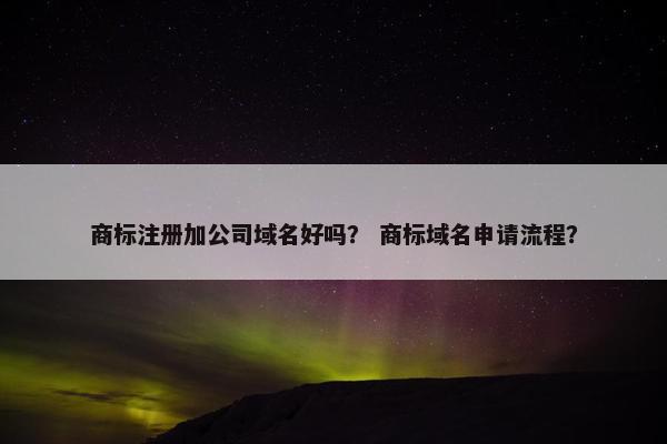 商标注册加公司域名好吗？ 商标域名申请流程？