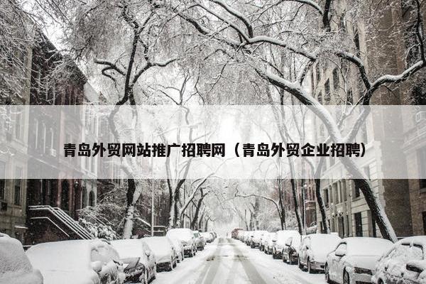 青岛外贸网站推广招聘网（青岛外贸企业招聘）