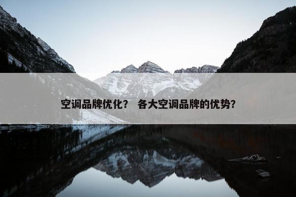 空调品牌优化？ 各大空调品牌的优势？