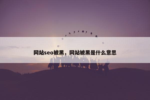 网站seo被黑，网站被黑是什么意思
