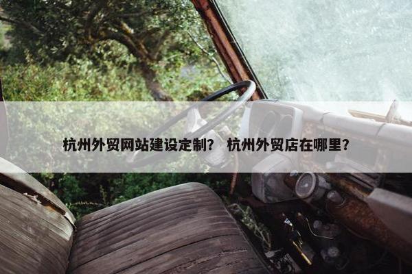 杭州外贸网站建设定制？ 杭州外贸店在哪里？