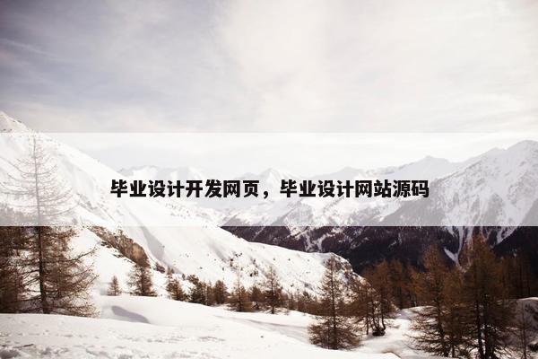 毕业设计开发网页，毕业设计网站源码