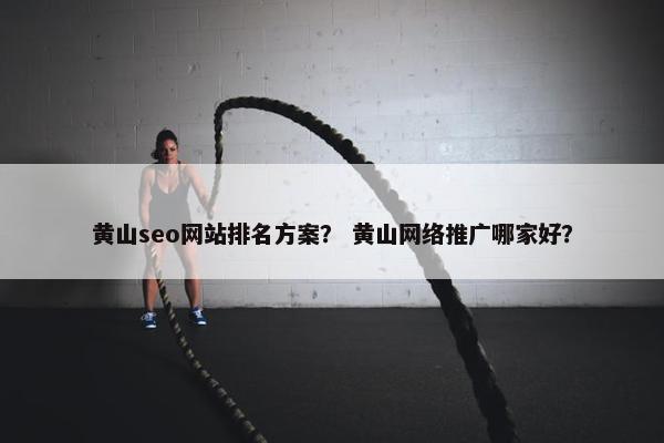 黄山seo网站排名方案？ 黄山网络推广哪家好？
