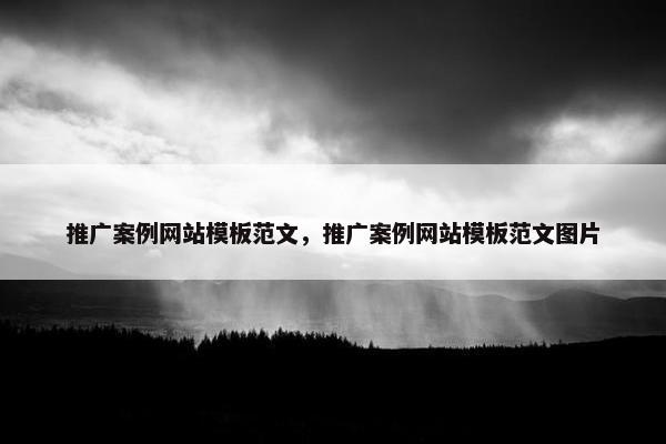 推广案例网站模板范文，推广案例网站模板范文图片