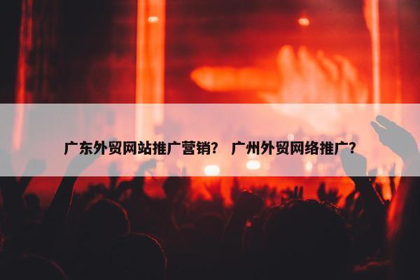 广东外贸网站推广营销？ 广州外贸网络推广？