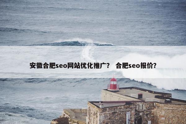 安徽合肥seo网站优化推广？ 合肥seo报价？