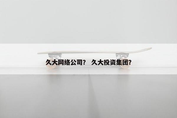 久大网络公司？ 久大投资集团？