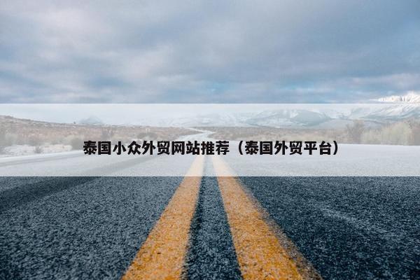 泰国小众外贸网站推荐（泰国外贸平台）