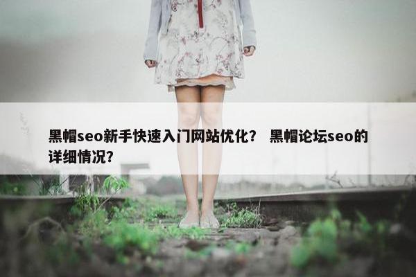 黑帽seo新手快速入门网站优化？ 黑帽论坛seo的详细情况？