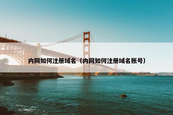内网如何注册域名（内网如何注册域名账号）