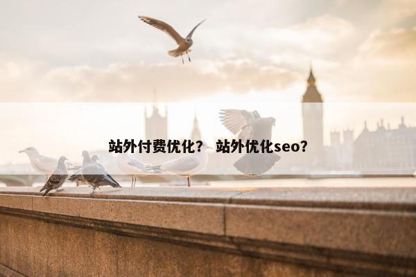 站外付费优化？ 站外优化seo？