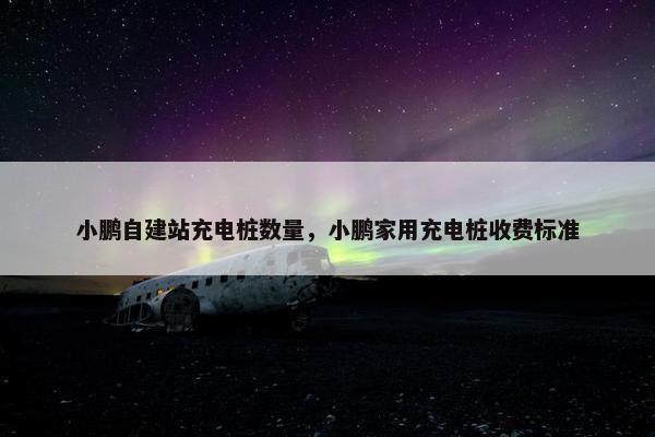 小鹏自建站充电桩数量，小鹏家用充电桩收费标准
