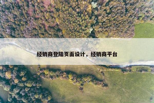 经销商登陆页面设计，经销商平台