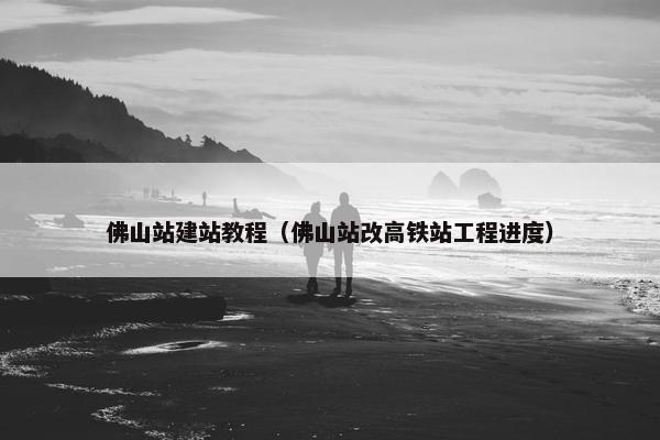 佛山站建站教程（佛山站改高铁站工程进度）