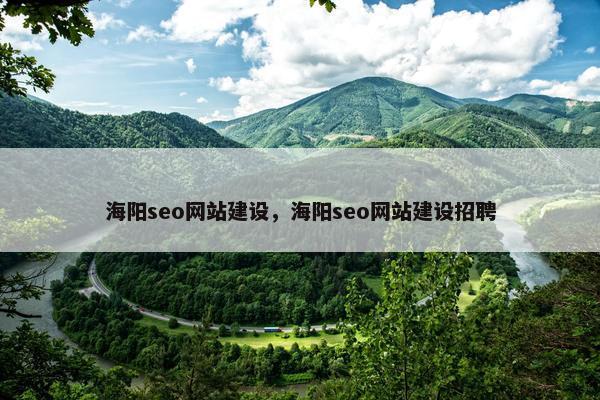 海阳seo网站建设，海阳seo网站建设招聘