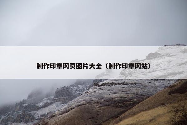 制作印章网页图片大全（制作印章网站）