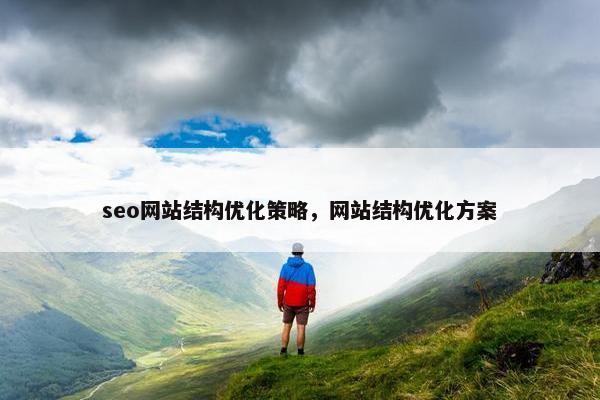 seo网站结构优化策略，网站结构优化方案