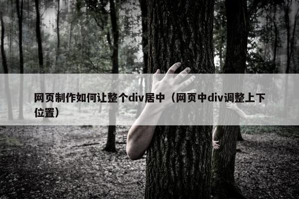 网页制作如何让整个div居中（网页中div调整上下位置）