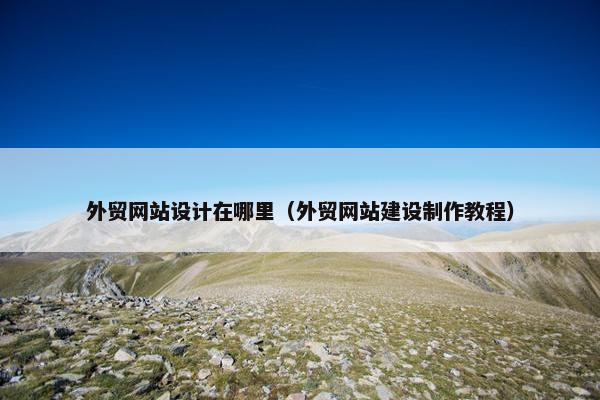 外贸网站设计在哪里（外贸网站建设制作教程）