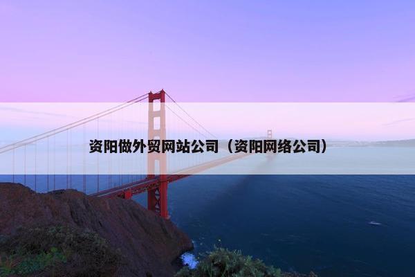 资阳做外贸网站公司（资阳网络公司）