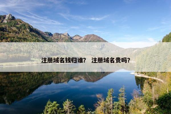 注册域名钱归谁？ 注册域名贵吗？