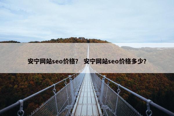 安宁网站seo价格？ 安宁网站seo价格多少？