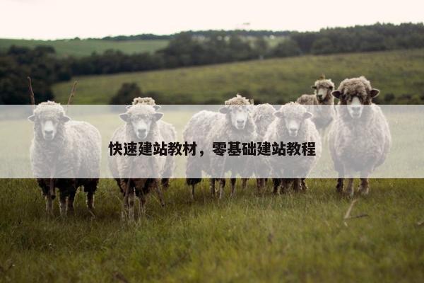 快速建站教材，零基础建站教程