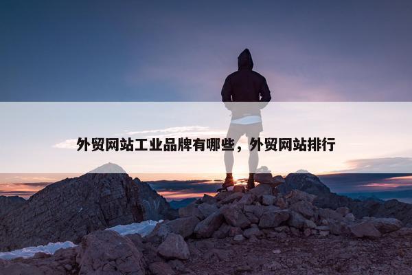 外贸网站工业品牌有哪些，外贸网站排行