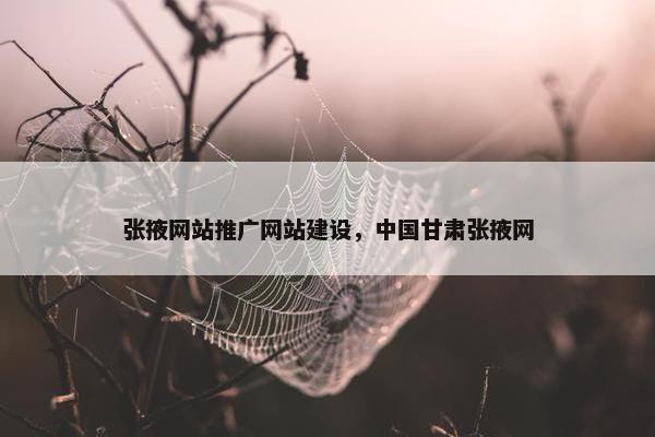 张掖网站推广网站建设，中国甘肃张掖网