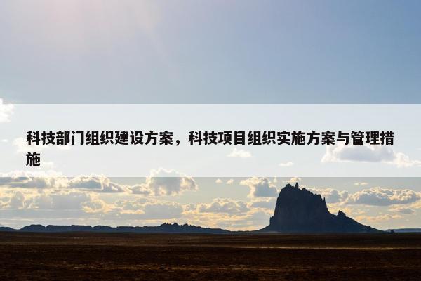 科技部门组织建设方案，科技项目组织实施方案与管理措施