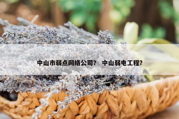 中山市弱点网络公司？ 中山弱电工程？