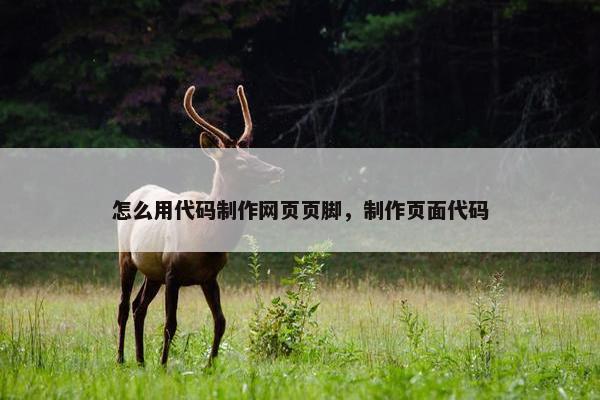 怎么用代码制作网页页脚，制作页面代码