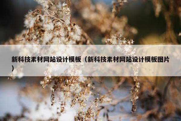 新科技素材网站设计模板（新科技素材网站设计模板图片）