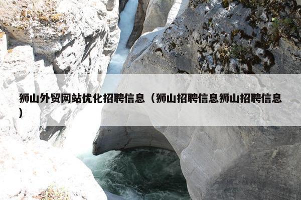 狮山外贸网站优化招聘信息（狮山招聘信息狮山招聘信息）