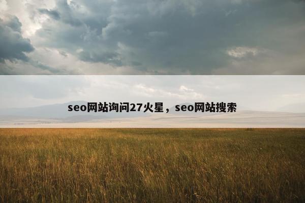 seo网站询问27火星，seo网站搜索
