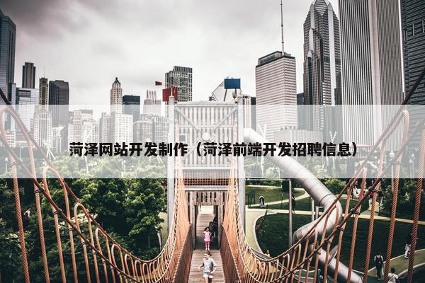 菏泽网站开发制作（菏泽前端开发招聘信息）
