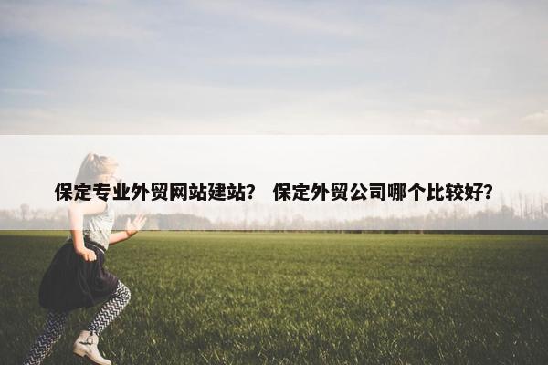 保定专业外贸网站建站？ 保定外贸公司哪个比较好？