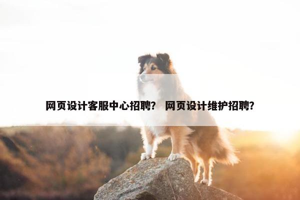 网页设计客服中心招聘？ 网页设计维护招聘？