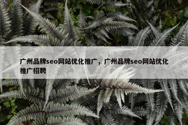 广州品牌seo网站优化推广，广州品牌seo网站优化推广招聘