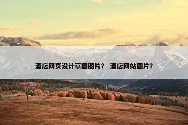 酒店网页设计草图图片？ 酒店网站图片？
