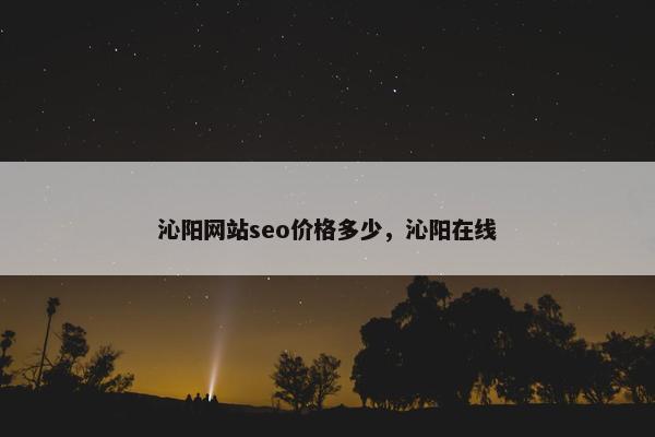 沁阳网站seo价格多少，沁阳在线