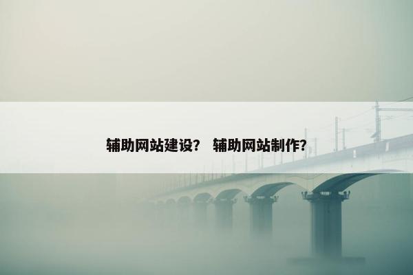 辅助网站建设？ 辅助网站制作？