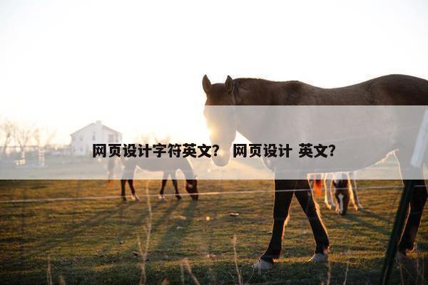 网页设计字符英文？ 网页设计 英文？