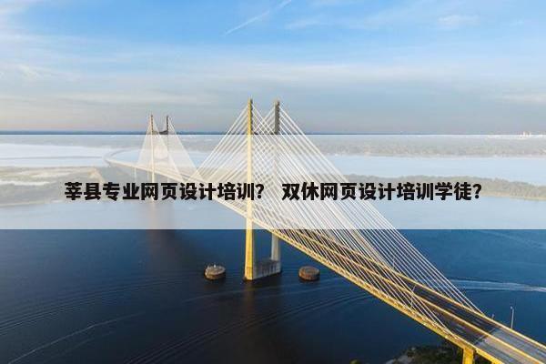 莘县专业网页设计培训？ 双休网页设计培训学徒？