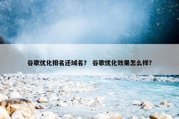 谷歌优化排名还域名？ 谷歌优化效果怎么样？