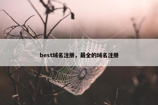 best域名注册，最全的域名注册