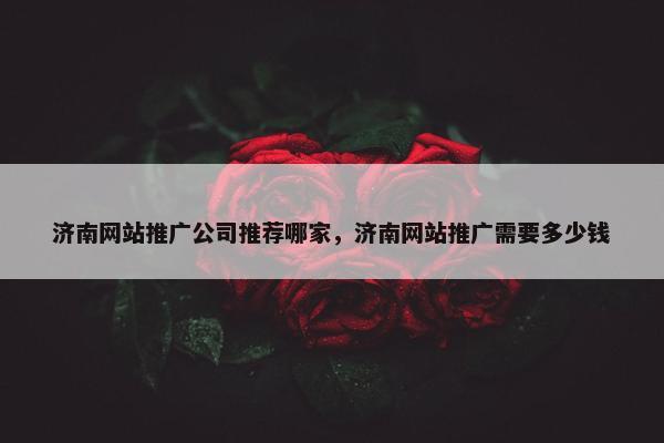 济南网站推广公司推荐哪家，济南网站推广需要多少钱