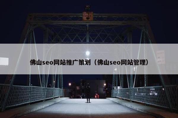 佛山seo网站推广策划（佛山seo网站管理）