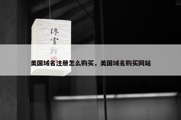 美国域名注册怎么购买，美国域名购买网站
